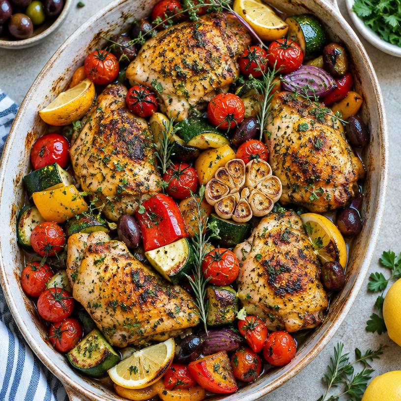 Plat maison aux légumes et herbes