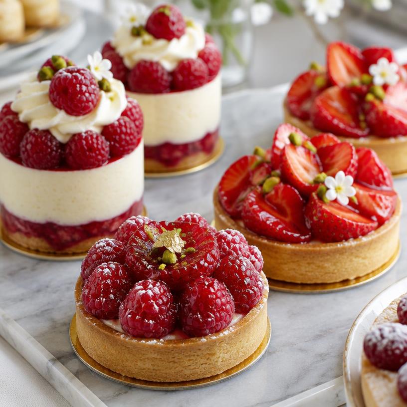 Pâtisseries aux fruits rouges