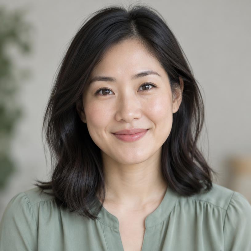 Portrait fictif de Amandine T., généré par IA